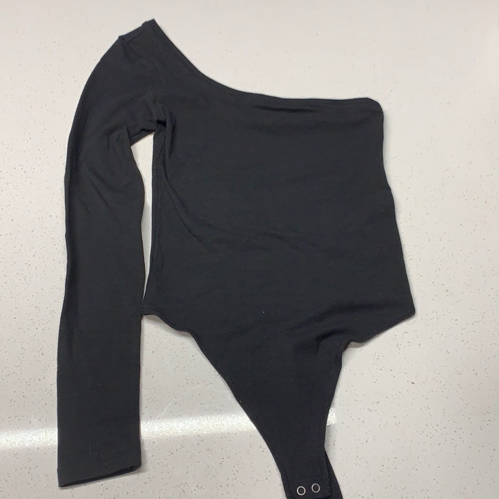Abercrombie & Fitch One Sleeve Body Suit XS Black